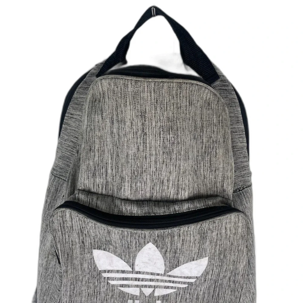 Adidas Large Trefoil Backpack Unisex Grey Athletic Bag